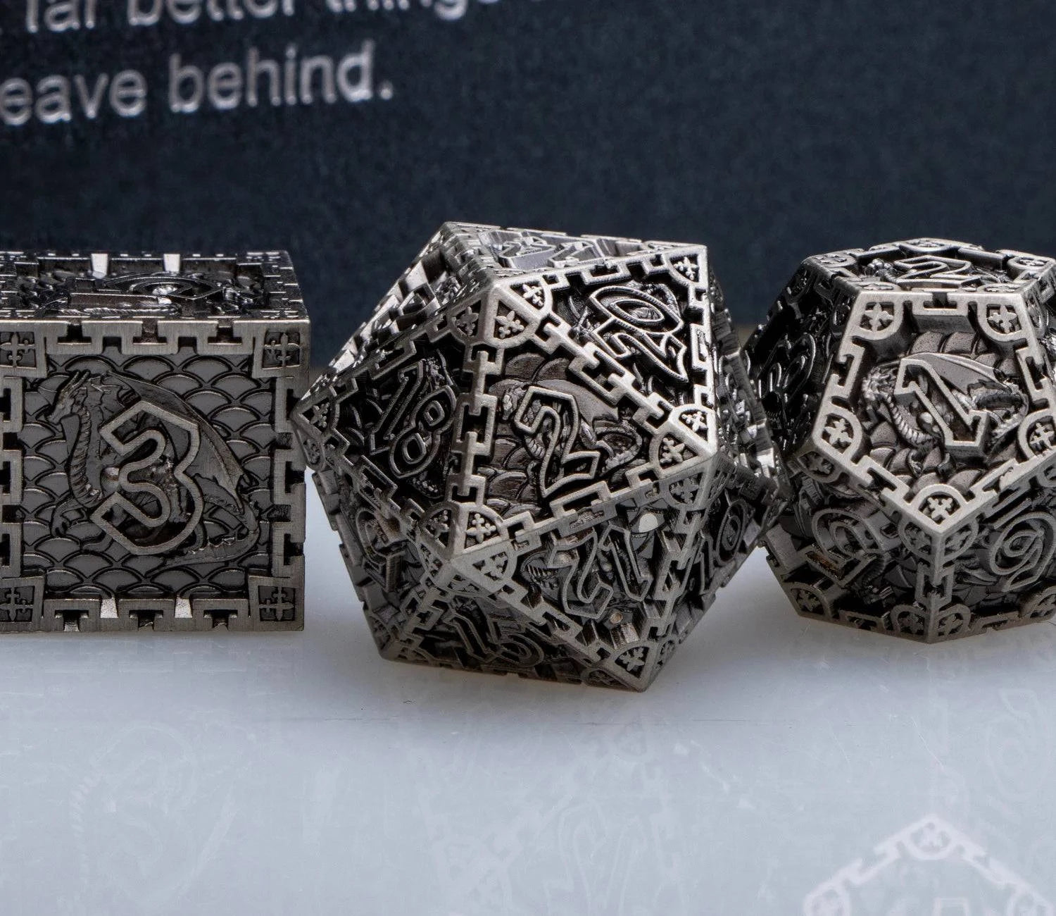 DND Metal Dice Set Dungeon and Dragon Polyhedral Dice Set Role Playing D&D RPG D and D Dice Set D20 D12 D10 D8 D6 D4 D% - The Adventurer's Chest