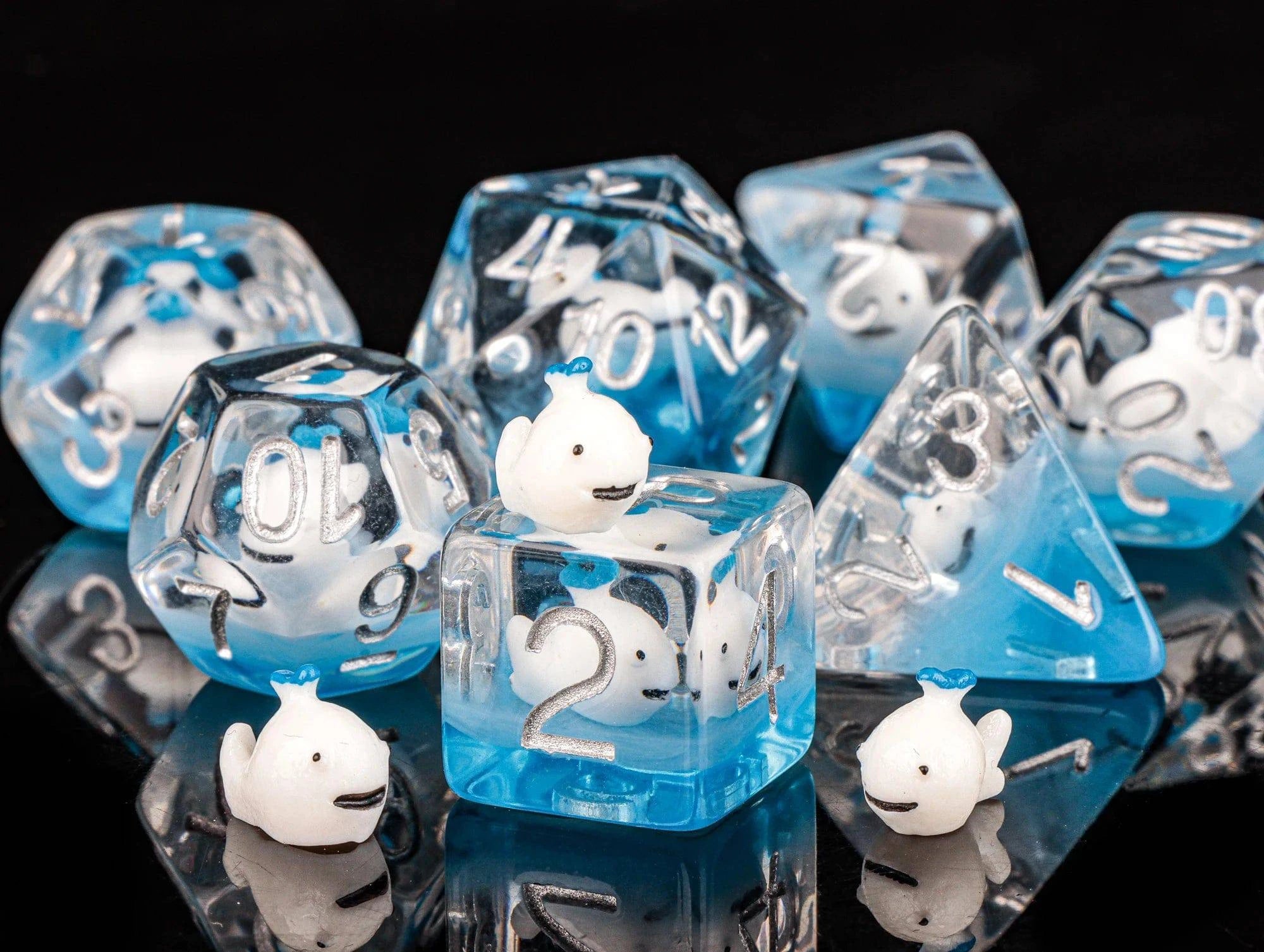 DnD Sea Turtle Dice, Animal Inclusion Dice for D&D, Turtle Resin Dice for Dungeons and Dragons, Polyhedral Dice Set, Resin Dice - The Adventurer's Chest