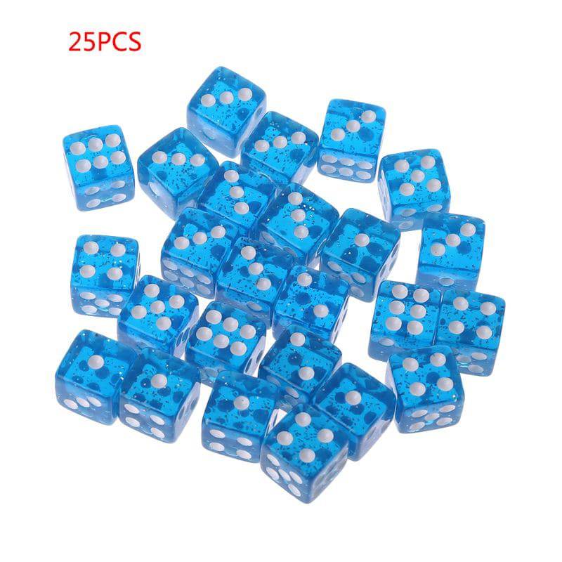 25 Pcs/Set New Party Game Dice 12 Square Transparent Dices Colorful Club Play Gifts For Dungeon D & D Desktop Table Games - The Adventurer's Chest