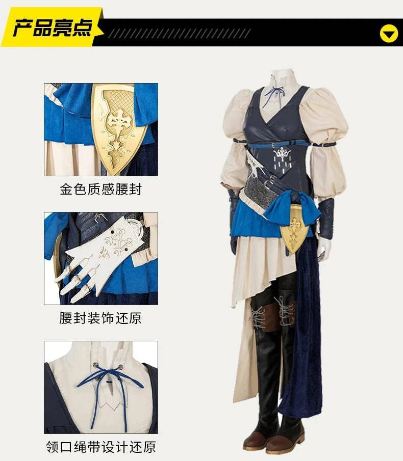 Customizable Final Fantasy XVI Jill Warrick Cosplay Costume Full Set for Anime Fans and Halloween Events