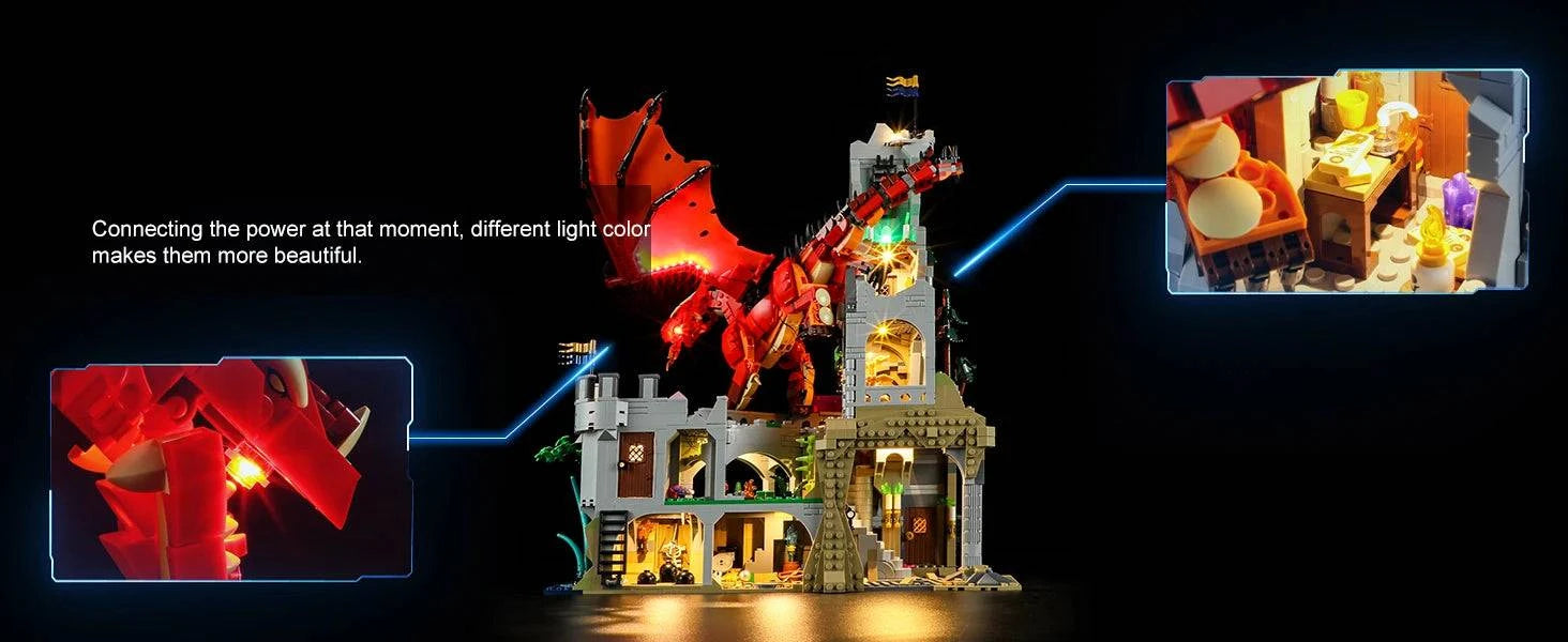 Hprosper LED Decorative Light for Dungeons & Dragons: Red Dragon's Tale (Not Compatible with Lego Building Blocks)