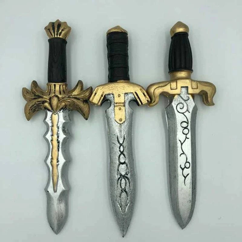 33cm Anime Sword Dagger Knife Model - 1:1 Cosplay Prop for Halloween - PU Material Action Figure for Kids Role Play Gift