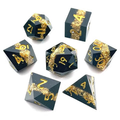 1set Resin Polyhedral Dice Set  Dices Table Games Accessory D6 D8 D10 D12 D20 For D&d DND - The Adventurer's Chest