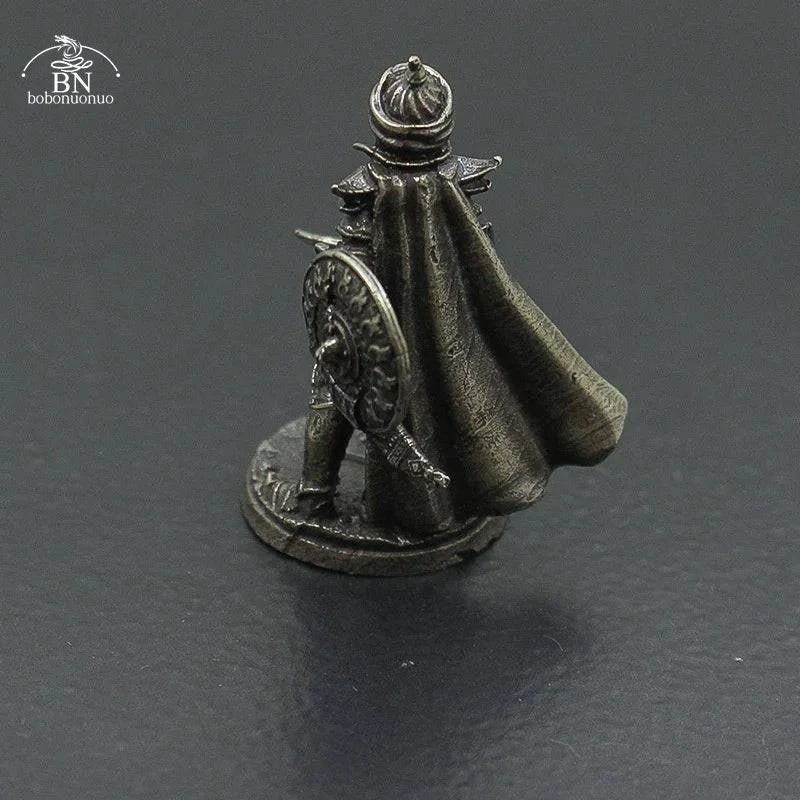 Copper Arabian Knight Soldier Miniature Figurine for Board Games and Car Decor