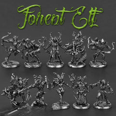 Ancient Armored Demon Warriors: Metal Miniature Models of Night Elves for DIY Collectors