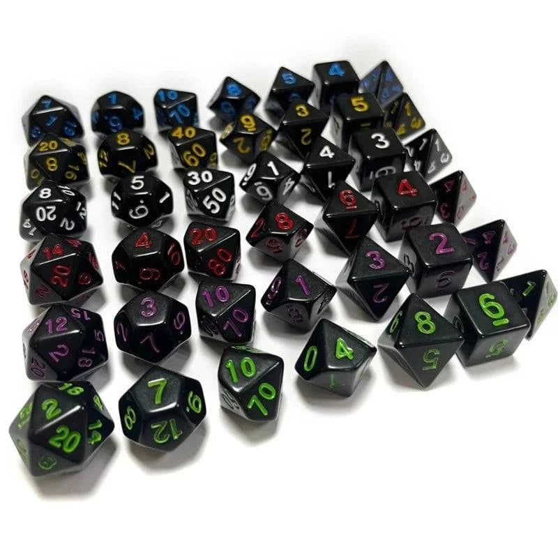 7Pieces DND-Dice Polyhedral Set Transparent-D&D-Dice for D&D-Dungeons-RPG-Pathfinder-MTG-Role Playing Table Game - The Adventurer's Chest