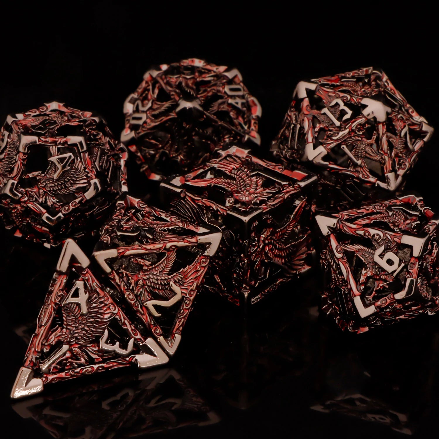 D and D Flowing Sand Sharp Edge Dragon Eye Dnd Resin RPG Polyhedral D&D Dice Set For Dungeon and Dragon Pathfinder Role Playing