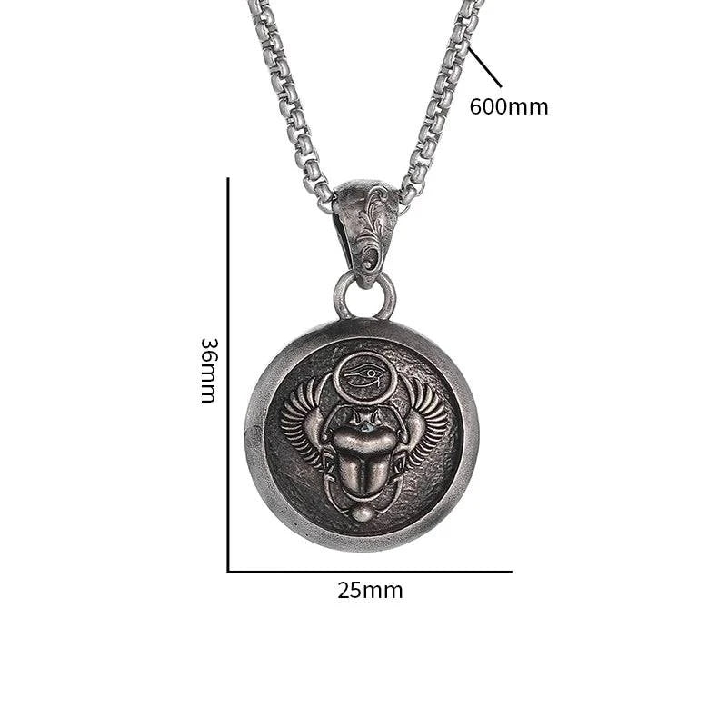 Ancient Egyptian Scarab of Horus: Enchanted Amulet Pendant Necklace for Adventurers and Seekers of Fortune - The Adventurer's Chest