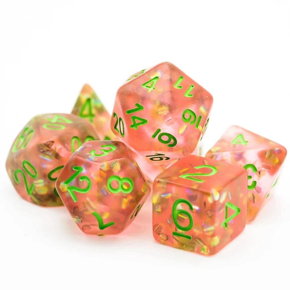 Cusdie Frosted Resin Dice Set 7Pcs Polyhedral Games Dice D4 D6 D8 D10 D% D12 D20 D&D Dice Set for Role Playing Game RPG - The Adventurer's Chest