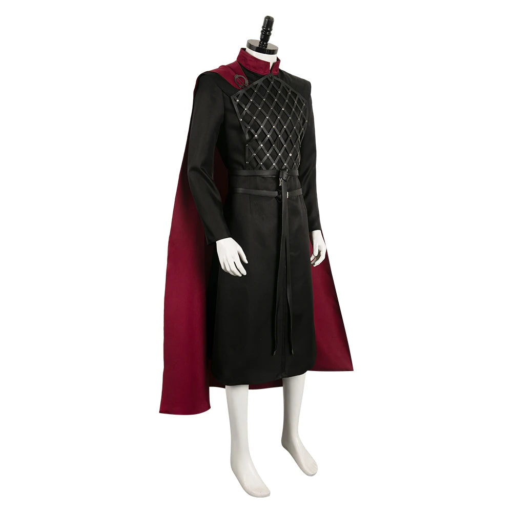 Aegon Targaryen Fantasy Costume for Men - Medieval Robe and Belt Set for Halloween and Cosplay Events