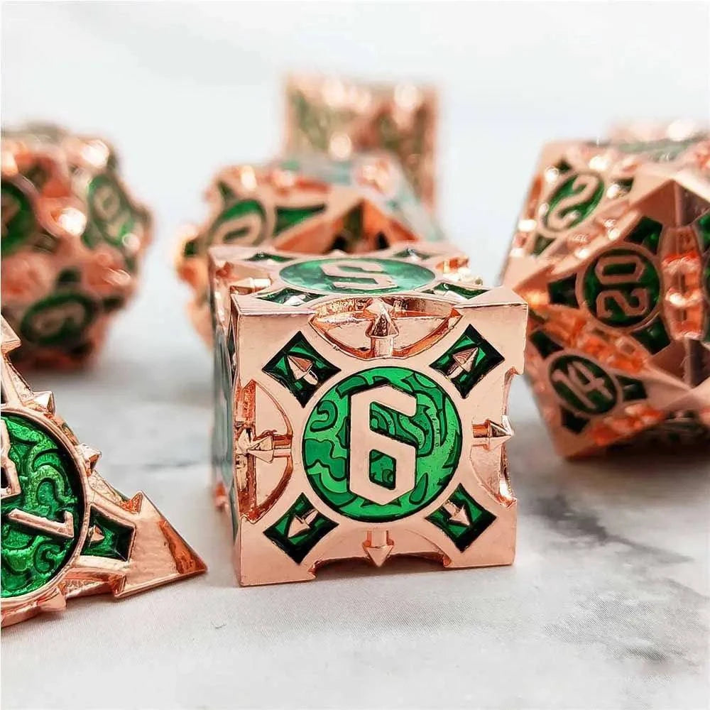 7Pcs Creative Polyhedral Colored Table Games Accessory For D&d DND Dices Dice Set - The Adventurer's Chest