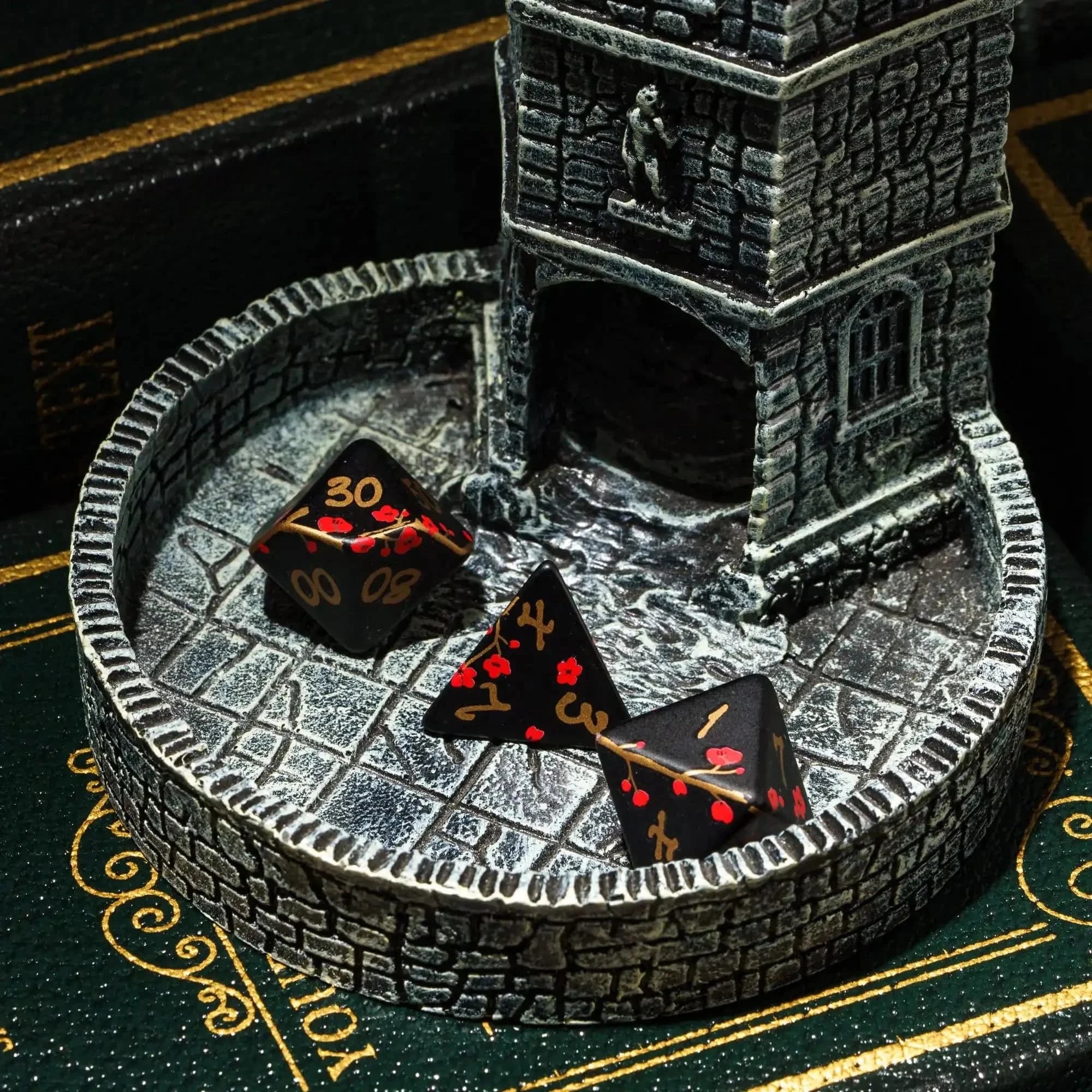 Hollow Castle D&D Dice Tower - Unique Resin Dice Rolling Tray for Dungeon and Dragons RPG, Perfect Christmas Gift