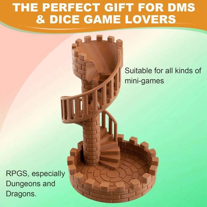 Castle Bricks Dice Tower - Ideal for D&D and Tabletop Games - Ultimate Gift for RPG Enthusiasts