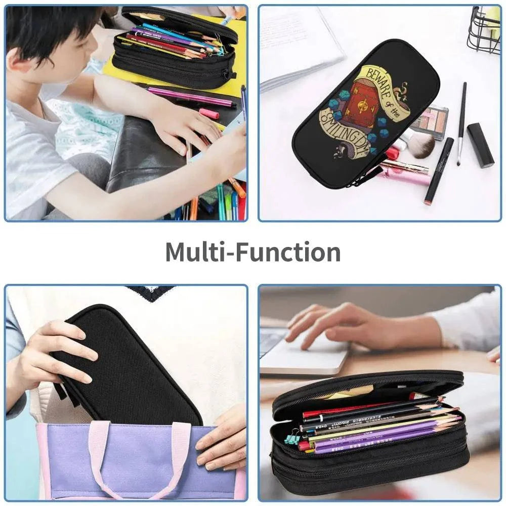 Charming Dungeon Master Pencil Cases - Spacious Gift for Students and Office Use