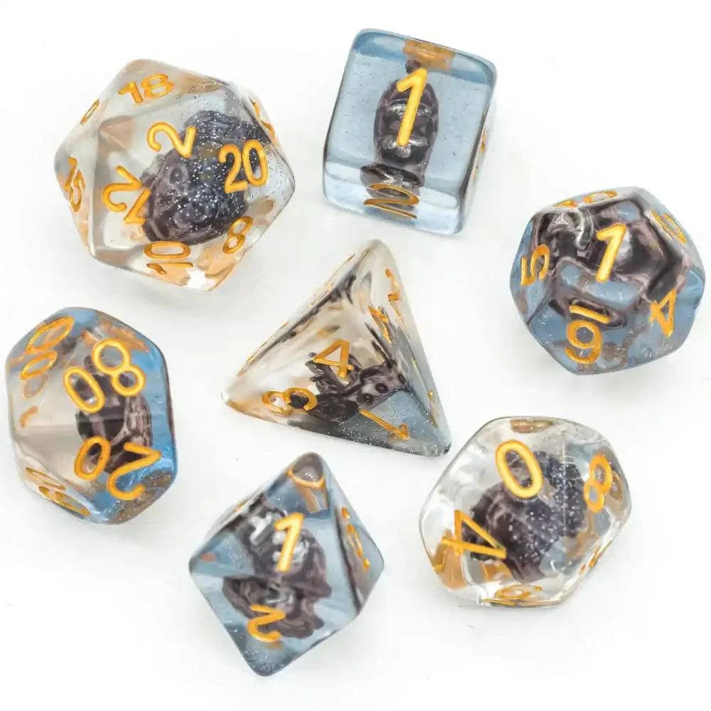 Cusdie Sailboat DND Dices 7Pcs Resin D&D Dice D4 D6 D8 D10 D% D12 D20 Polyhedral Dice Set for Role Playing Game Table Games - The Adventurer's Chest