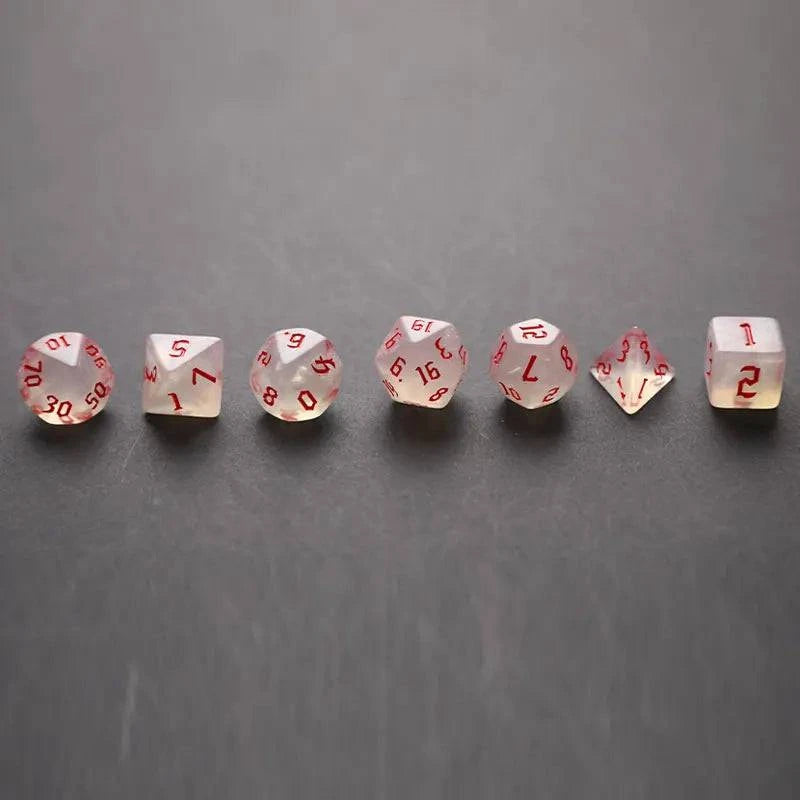 7pcs/set Polyhedral 7-Die Carved Pattern Dice Set D4 D6 D8 D10 D% D12 D20 For Game - The Adventurer's Chest