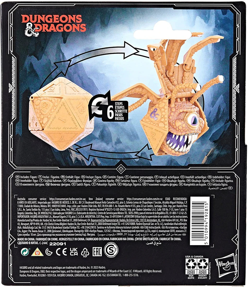 Hasbro Dungeons & Dragons Dicelings Collectible Figures: Beholder, Owlbear, Themberchaud, Displacer Beast, and Mimic Models