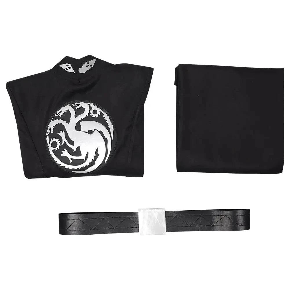 Aegon Targaryen Fantasy Costume for Men - Medieval Robe and Belt Set for Halloween and Cosplay Events