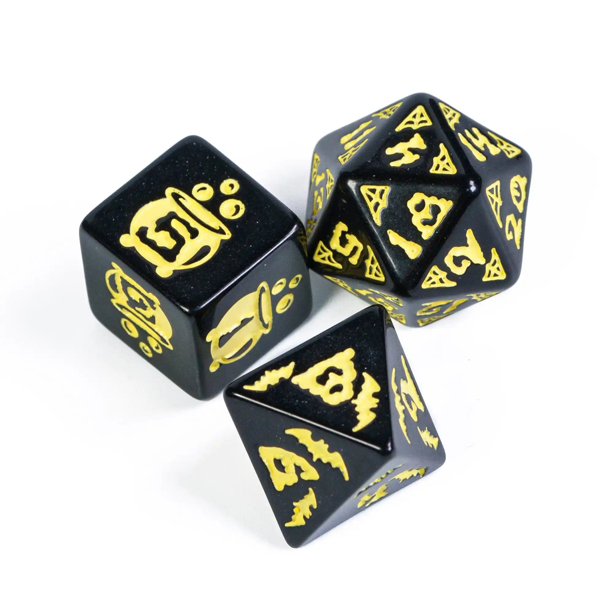 Cusdie Halloween Dice DND 7Pcs Resin D&D Dice Pumpkin Bat Ghost D4-D20 Polyhedral Dice for Role Playing Board Game Lover Gift - The Adventurer's Chest