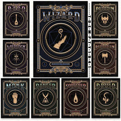 Dungeons and Dragons Class Symbols Canvas Art Print for Gaming Room Decor