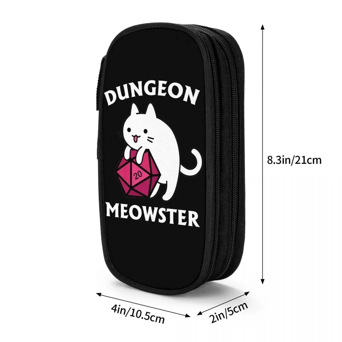 Fantasy Cat Dungeon Pencil Case - Cute Dragon Design Pen Holder for School & Cosmetic Storage