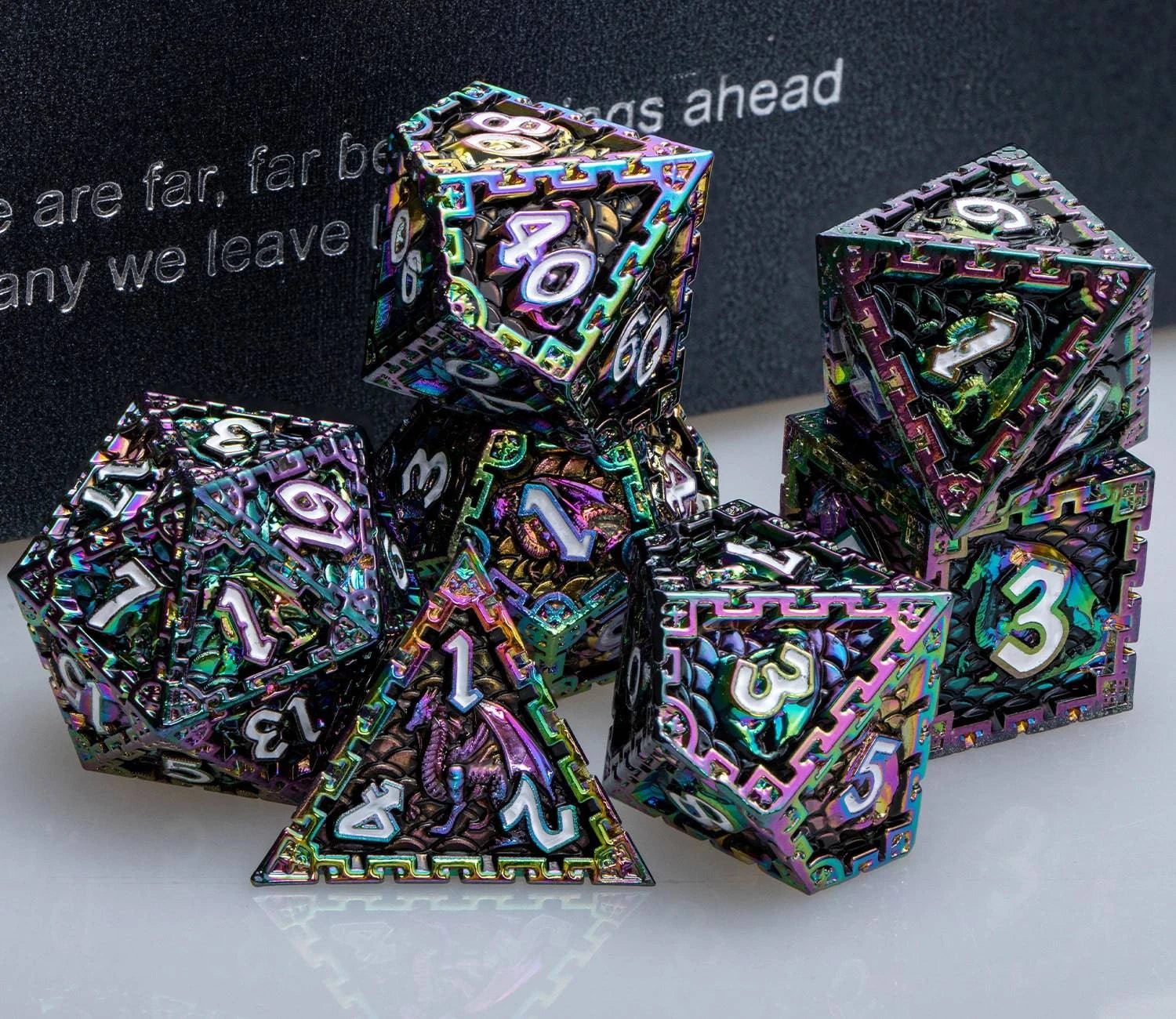 DND D20 Dice Set Dungeon and Dragon Metal Polyhedral D&D Dice for  Pathfinder RPG Roll Playing Game D20 D12 D10 D8 D6 D4 - The Adventurer's Chest