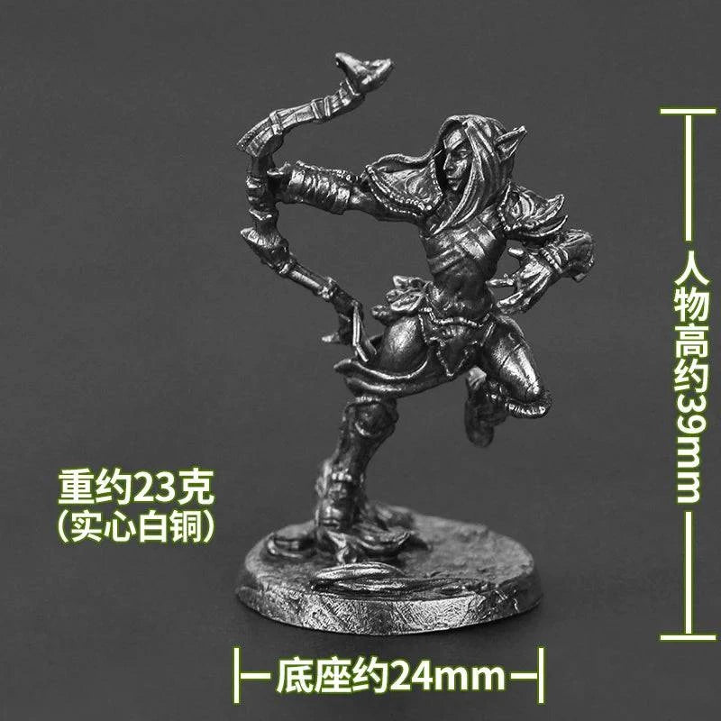 Ancient Armored Demon Warriors: Metal Miniature Models of Night Elves for DIY Collectors