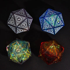 33mm D20 Dice Rainbow Film Dice for Role Playing Game Single D20 Polyhedral RPG Dice, D & D, Bar, Pub, Party Accessories - The Adventurer's Chest