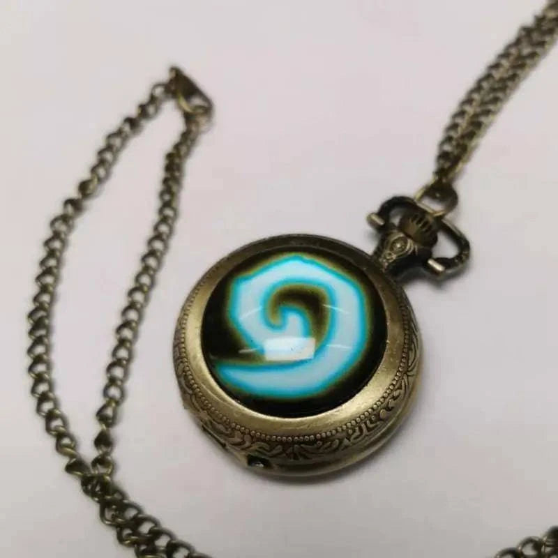 Retro Fantasy Quest Pocket Watch: Enchanted Anime Pendant with Chain for Adventurers - The Adventurer's Chest