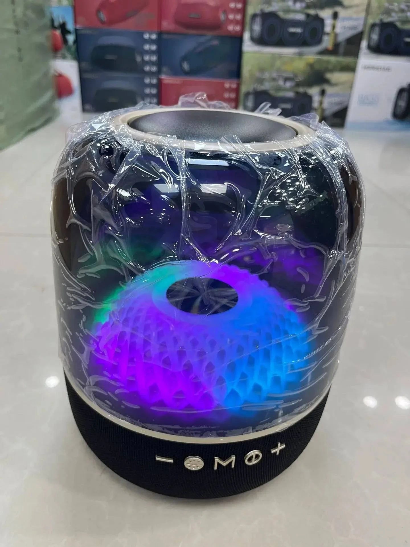 Elegant Bluetooth Desktop Speaker with 5 Sound Units, HIFI Stereo Surround, Powerful Subwoofer, and Enchanting LED Light Effects