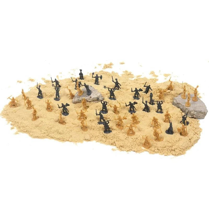 1:72 Scale 200-Piece Plastic Ancient Soldier Figures Set - Archaic Swordsmen Action Figures for DIY War Scenes