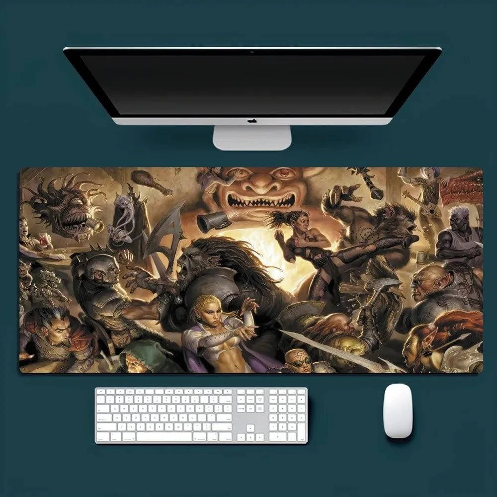 Dungeons & Dragons Themed Anti-Slip Gaming Mousepad for PC and Office - Various Sizes Available - The Adventurer's Chest