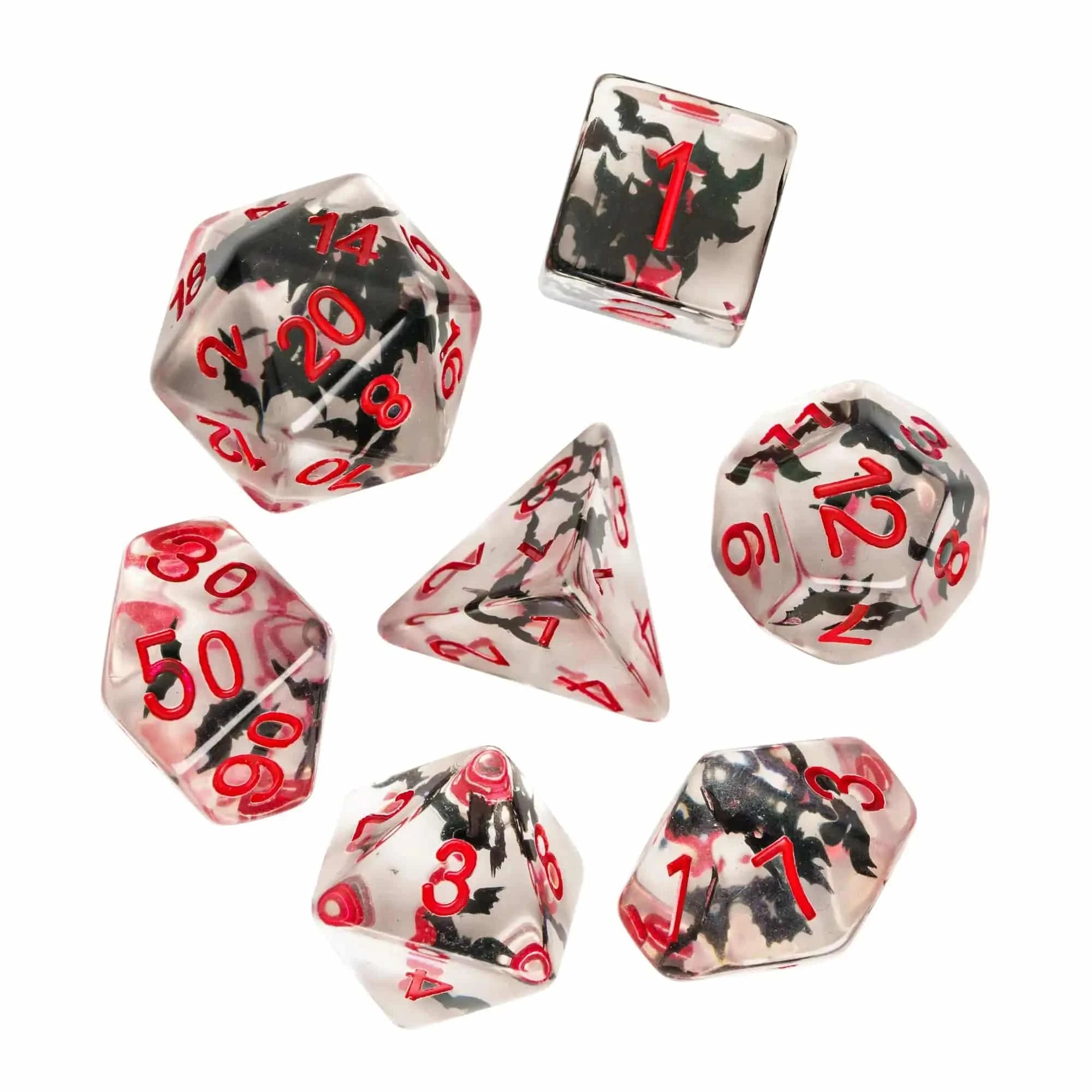 Cusdie Cat/Spider Slice Dice DND 7Pcs Resin D&D Dice D4-D20 Polyhedral Games Dice Set for Role Playing Game Pathfinder RPG - The Adventurer's Chest