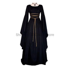 Gothic Medieval Witch Costume for Women - Vampire Bride Cosplay Dress for Halloween and Carnival 2023