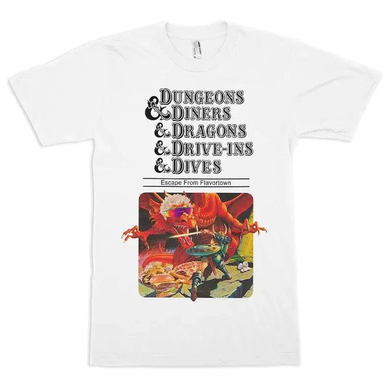 D&D Dining Adventures Humorous T-Shirt / Unisex Dungeons & Dragons Tee / Various Sizes Available - The Adventurer's Chest