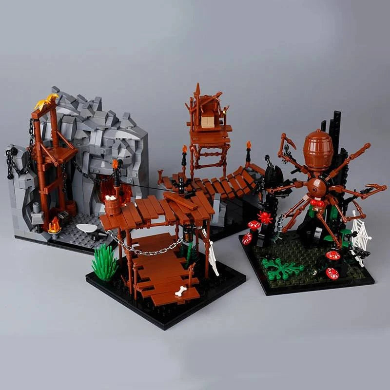 Medieval Fortress MOC Building Blocks Set - Kitchen, Watchtower, and Accessories for Kids K039