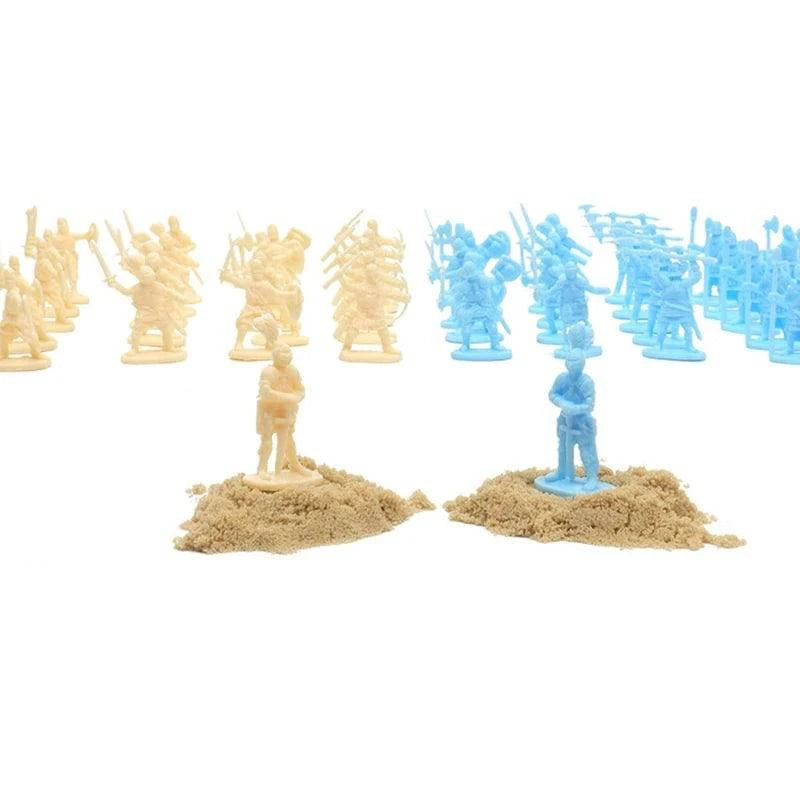 1:72 Scale 200-Piece Plastic Ancient Soldier Figures Set - Archaic Swordsmen Action Figures for DIY War Scenes