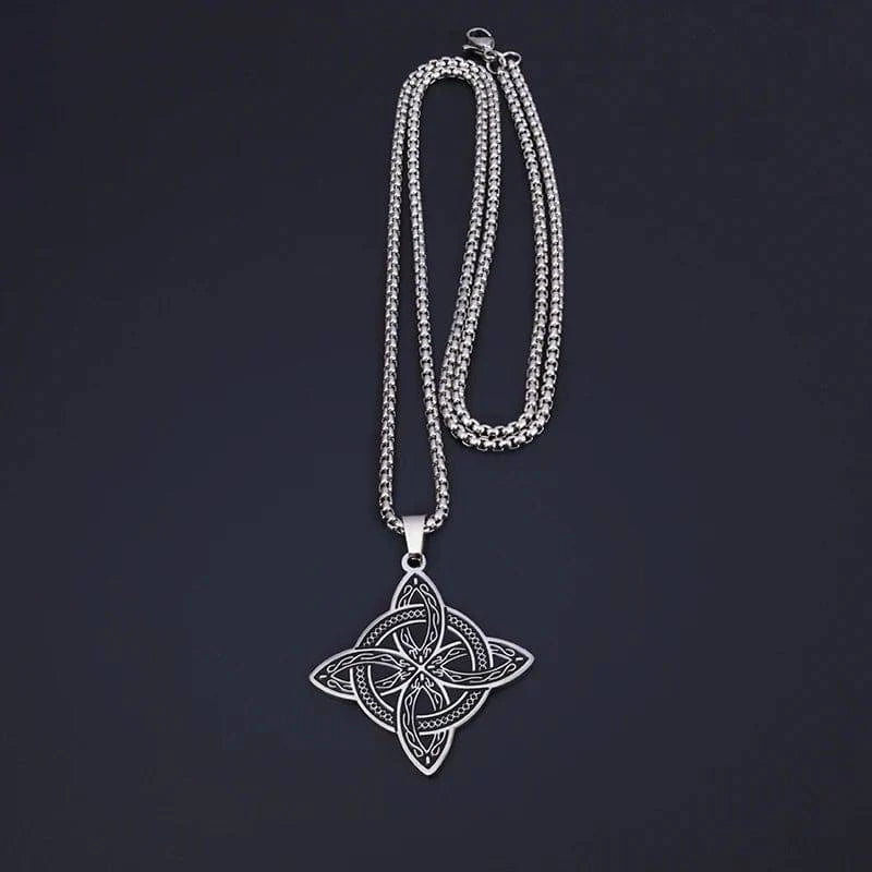 Celtic Sorcery Amulet Pendant - Enchanted Stainless Steel Necklace for Adventurers - The Adventurer's Chest