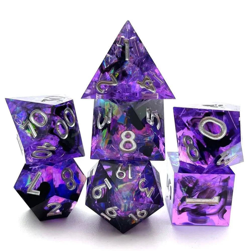 7Pcs Polyhedral Resin Dice Set Dices Table Games Accessory D6 D8 D10 D12 D20 For D&d DND - The Adventurer's Chest