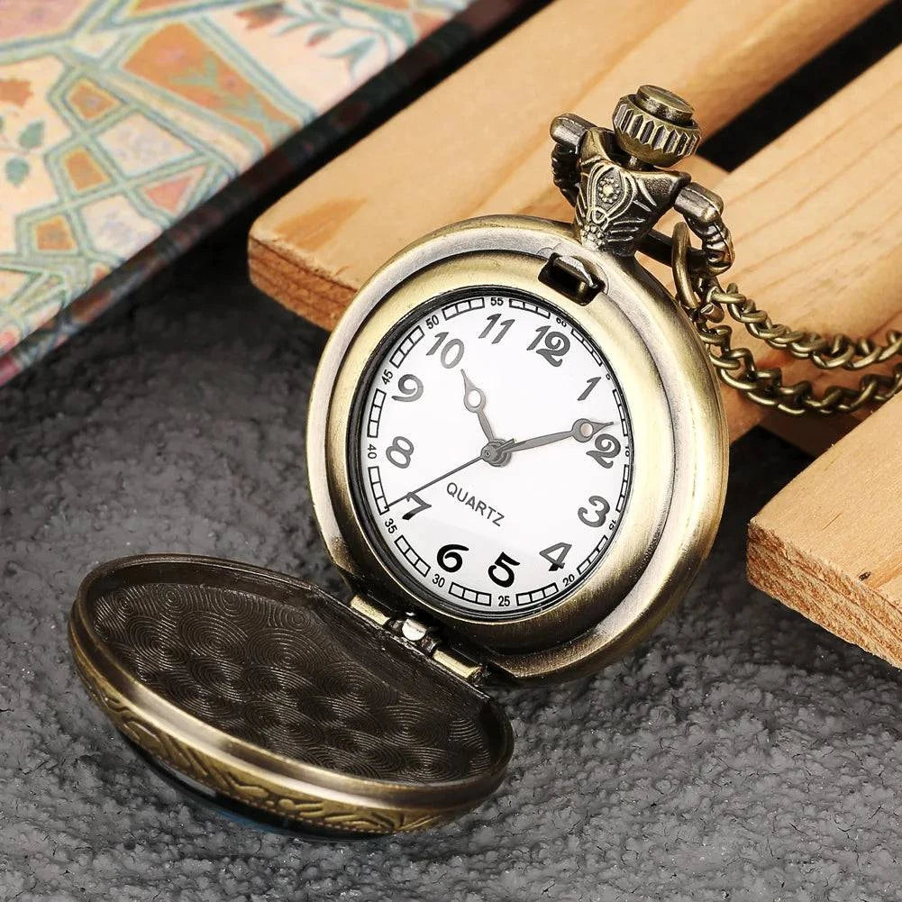 Retro Fantasy Quest Pocket Watch: Enchanted Anime Pendant with Chain for Adventurers - The Adventurer's Chest