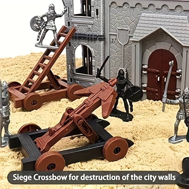 Medieval Castle Siege Playset: Build Your Own Knight Army with Soldiers, Cavalry, and Arrow Tower