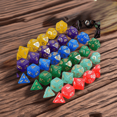 105/70/49/21/7Pcs Starry Sky DND Dice Set Galaxy Polyhedral D&D D4 D6 D8 D10 D12 D20 Random Multi Colored Table Game  RPG - The Adventurer's Chest